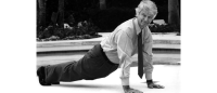 Robert Butler doing pushups